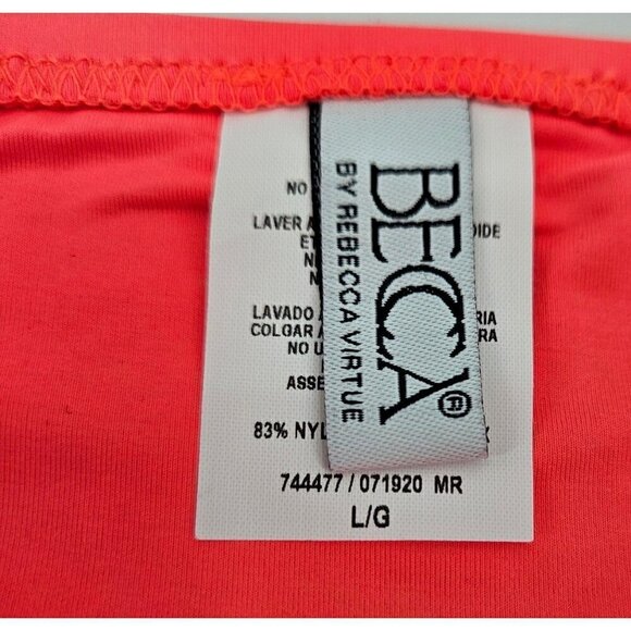 New Becca by Rebecca Virtue Electric Current Bikini Bottoms Womens L Orange - Picture 4 of 6